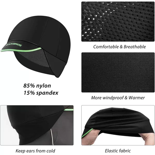 imageROCKBROS Mens Cycling Cap Breathable Sun Proof Helmet Liner Hat Black