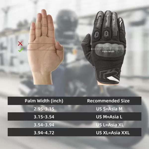 imageROCKBROS Motorcycle Gloves for Men Women Summer Breathable Mountain Bike Cycling Gloves Touchscreen Hard Knuckle Motocross Gloves for BMX MTBATVRoad Racing