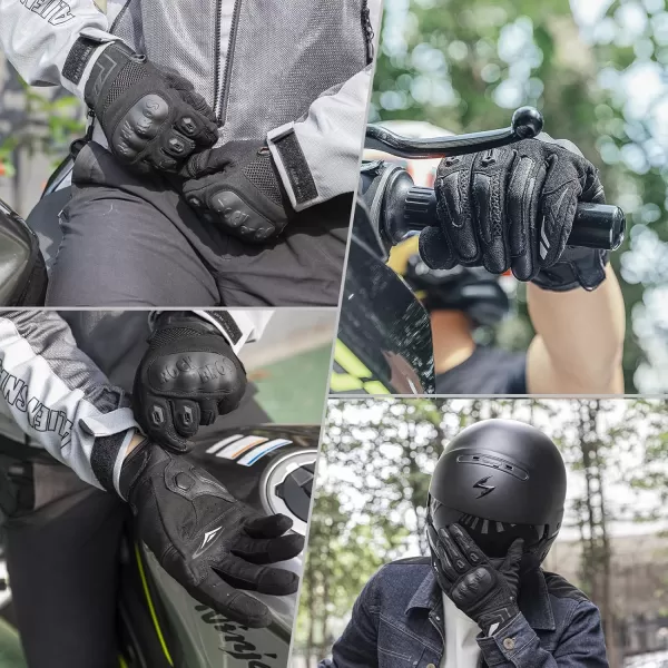 imageROCKBROS Motorcycle Gloves for Men Women Summer Breathable Mountain Bike Cycling Gloves Touchscreen Hard Knuckle Motocross Gloves for BMX MTBATVRoad Racing