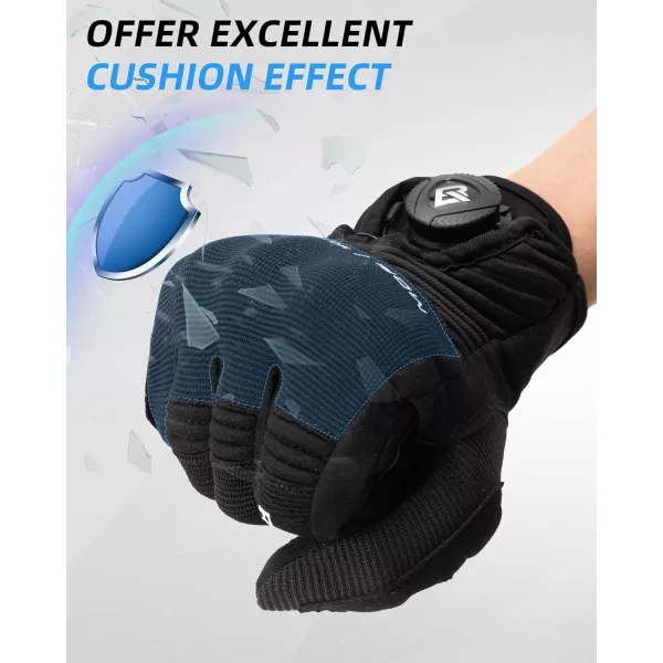 imageROCKBROS Motorcycle Riding Gloves for Men Women Touchscreen Motorcycle Gloves Breathable Cycling Hard Knuckles Gloves for Outdoor Sports Mountain Dirt Bike Bicycle MTB