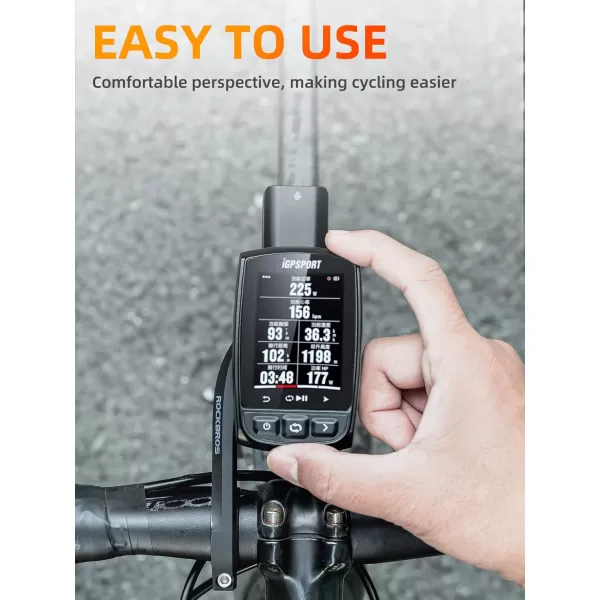 imageROCKBROS Out Front Mount Compatible with Garmin iGPSPORT  Bike Handlebar 126138 3235mm