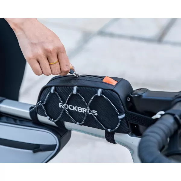 imageROCKBROS Top Tube Bike Bag Bicycle Front Frame Bag Bike Accessories Pouch Compatible with iPhone 141312 Pro Galaxy S22S21STYLE 1