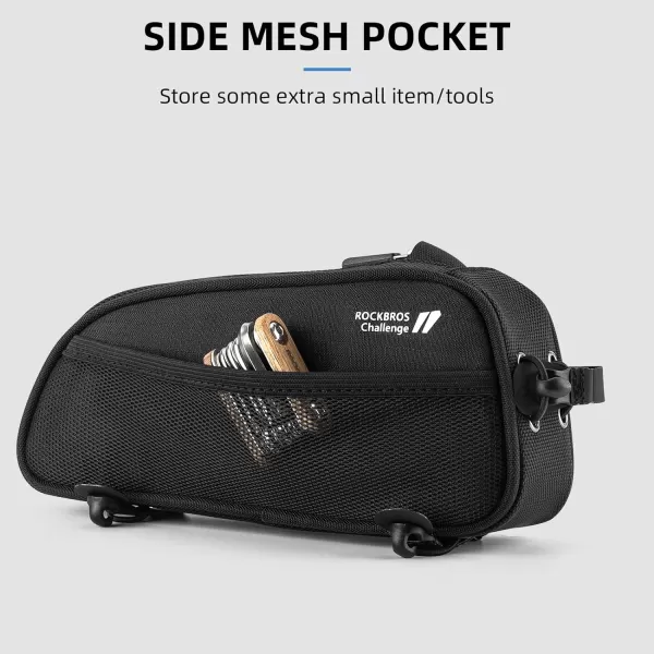 imageROCKBROS Top Tube Bike Bag Bicycle Front Frame Bag Bike Accessories Pouch Compatible with iPhone 141312 Pro Galaxy S22S21STYLE 2