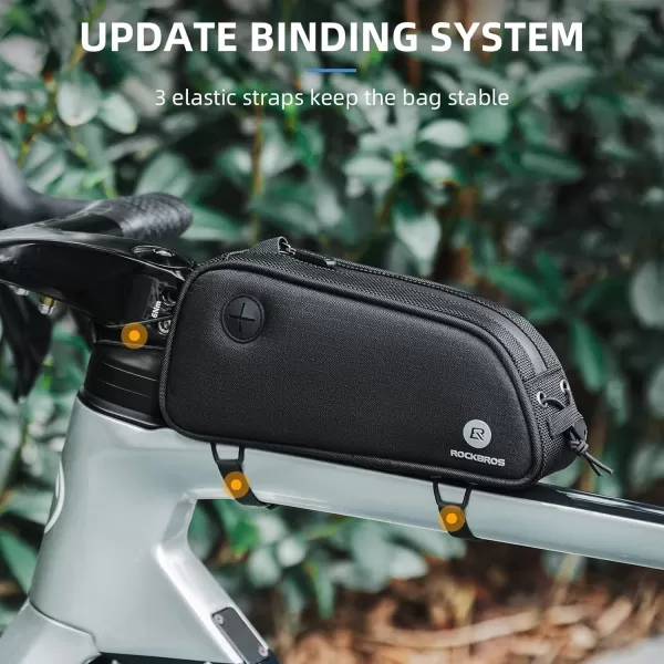 imageROCKBROS Top Tube Bike Bag Bicycle Front Frame Bag Bike Accessories Pouch Compatible with iPhone 141312 Pro Galaxy S22S21STYLE 2