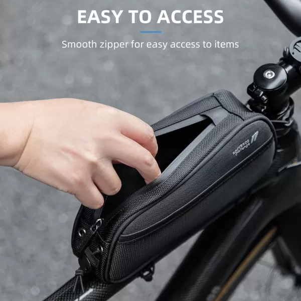 imageROCKBROS Top Tube Bike Bag Bicycle Front Frame Bag Bike Accessories Pouch Compatible with iPhone 141312 Pro Galaxy S22S21STYLE 2