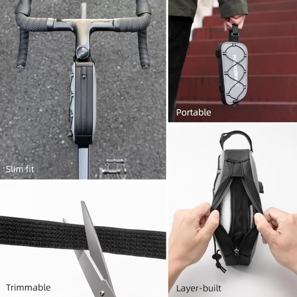 imageROCKBROS Top Tube Bike Bag Bicycle Front Frame Bag Bike Accessories Pouch Compatible with iPhone 141312 Pro Galaxy S22S21STYLE 3