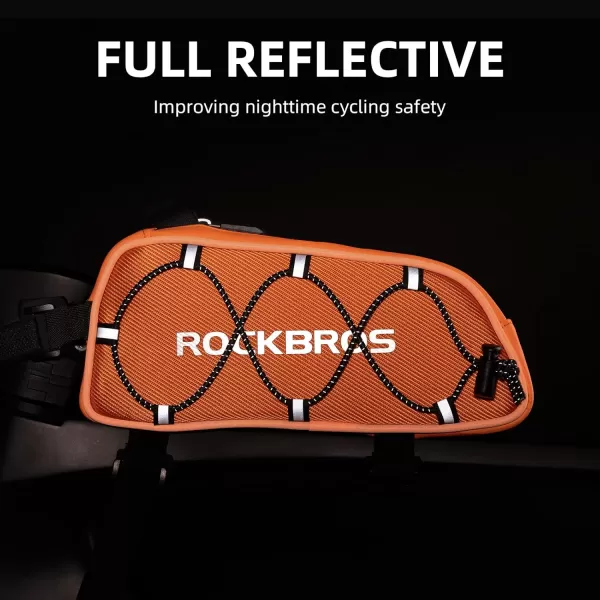 imageROCKBROS Top Tube Bike Bag Bicycle Front Frame Bag Bike Accessories Pouch Compatible with iPhone 141312 Pro Galaxy S22S21STYLE 4