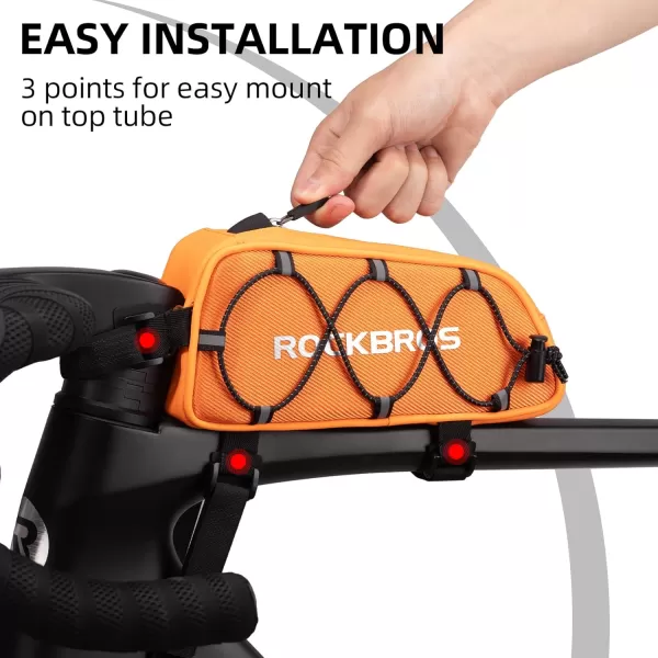 imageROCKBROS Top Tube Bike Bag Bicycle Front Frame Bag Bike Accessories Pouch Compatible with iPhone 141312 Pro Galaxy S22S21STYLE 4