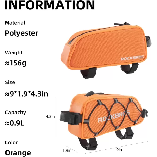 imageROCKBROS Top Tube Bike Bag Bicycle Front Frame Bag Bike Accessories Pouch Compatible with iPhone 141312 Pro Galaxy S22S21STYLE 4