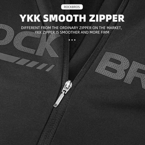 imageROCKBROS Winter Cycling Jacket for Men Thermal Fleece Bike Jackets Windproof Cold Weather Running Jacket BreathableRed