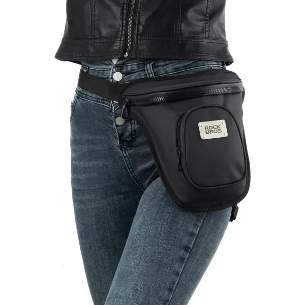 imageROCKRBOS Motorcycle Thigh Bag Drop Leg Bag for Women Men with Leg Strap Removable Thigh Purse for Travel Hiking Climbing Outdoor