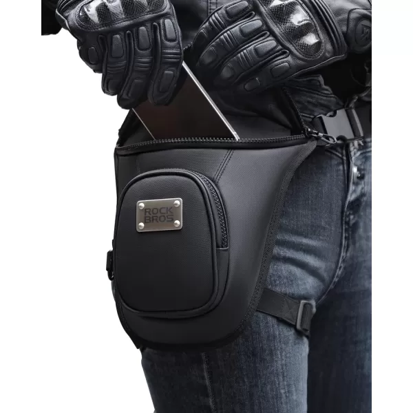 imageROCKRBOS Motorcycle Thigh Bag Drop Leg Bag for Women Men with Leg Strap Removable Thigh Purse for Travel Hiking Climbing Outdoor