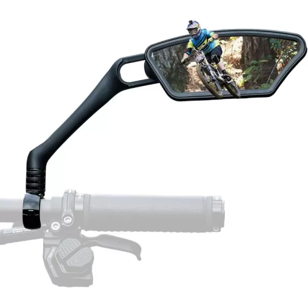 imageROCKBROS 2024 Bike Mirror HD BlastResistant Bike Mirror Handlebar Mount 360 Degree Adjustable Ebike Mirror Rotatable Bicycle Mirror Easy to Installblackright