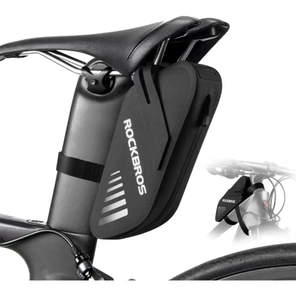 imageROCKBROS Bike Bag Waterproof 06L Bike Seat Bag Frame Bag Lightweight Bike Saddele Bag Top Tube Bag Accessories for Mountain MTB Road Foldable Bikes