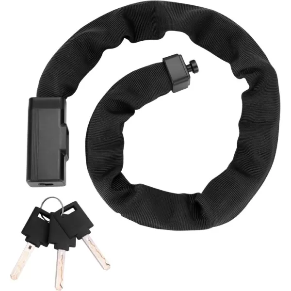 imageROCKBROS Bike Chain Lock Heavy Duty AntiTheft Bicycle Chain Lock with Key 3 Feet Long 8mm Thicker Bike Lock Chain for Electric Bike Bicycle Motorcycle Scooter Door Gate Fence