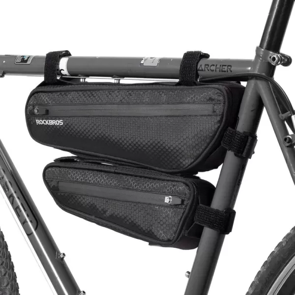 imageROCKBROS Bike Frame Bag Bike Bag Triangle Water Resistant Bike Saddle Bag Bike Accessories for MTB Road Bike Cycling