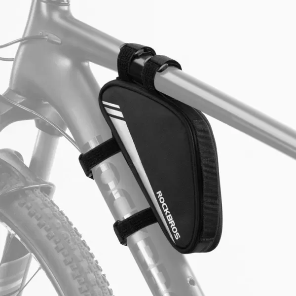 imageROCKBROS Bike Frame Bag Triangle Bike Pouch Bag Bicycle Storage Bag Small Road Mountain Bike Bag 07L Bike Tool Bag