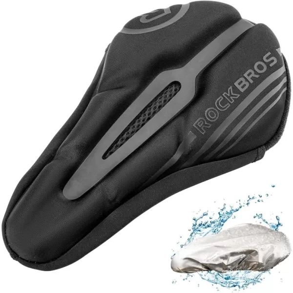 imageROCKBROS Bike Seat Cushion Bike Seat Cover for Men Women Comfortable Memory Foam Gel Padded Suitable for SpinRoadMountain Bike BMX TouringampampCommuting
