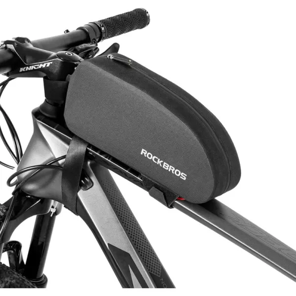 imageROCKBROS Bike Top Tube Bag Bicycle Front Frame Bag Waterproof Bike Pouch PackPhone Bag Cycling Accessories Pouch for Mountain Road Bike MediumUpgradeBK
