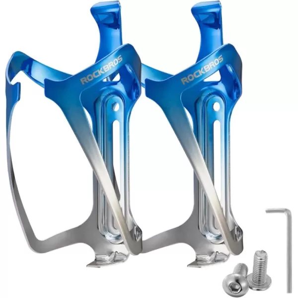 imageROCKBROS Bike Water Bottle Holder Durable Aluminum Water Bottle Holder for Bike Lightweight Bike Bottle Holder for Bicycle MTB RoadMountain Bikesbluegrey2