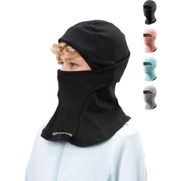 imageROCKBROS Kids Balaclava Ski Mask Winter Mask for Cold Weather Windproof Kids Neck Gaiters for Skiing Cycling OutdoorBlack