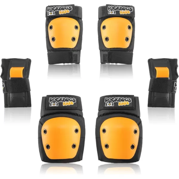 imageROCKBROS Kids Knee Pad Protective Gear Set Elbow Pads Guards for Cycling Roller Skates BMX Bike Skateboard Inline Skatings Scooter Riding SportsMedium
