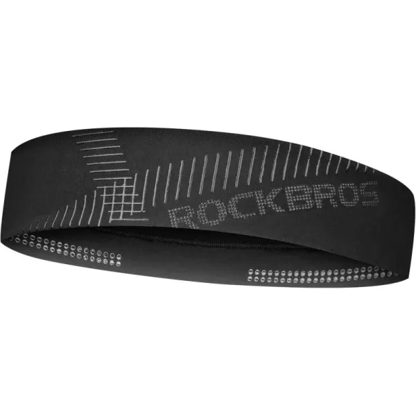 imageROCKBROS Mens Headband Running Elastic NonSlip Sweat Bands Soft Fabric Head Bands for Women Yoga Workout Basketballblack