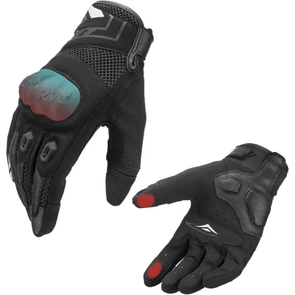 imageROCKBROS Motorcycle Gloves for Men Women Summer Breathable Mountain Bike Cycling Gloves Touchscreen Hard Knuckle Motocross Gloves for BMX MTBATVRoad Racing