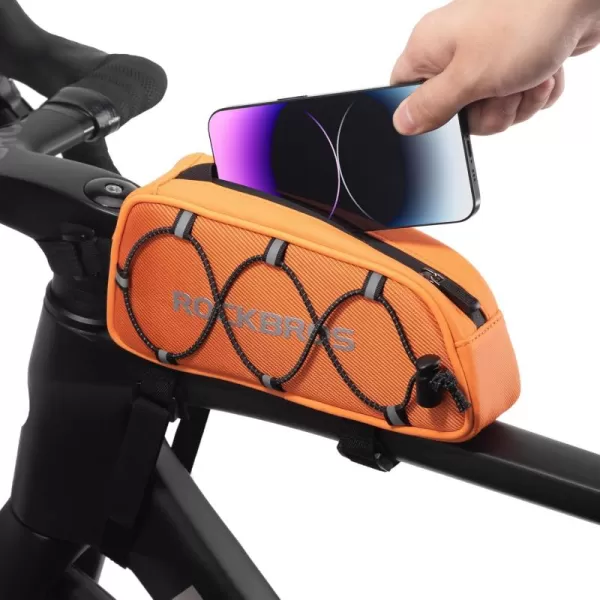 imageROCKBROS Top Tube Bike Bag Bicycle Front Frame Bag Bike Accessories Pouch Compatible with iPhone 141312 Pro Galaxy S22S21STYLE 4