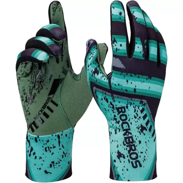 imageROCKBROS Winter Cycling Gloves for Men Thermal Bike Gloves Windproof AntiSlip Full Finger Mountain Bike GlovesXLarge