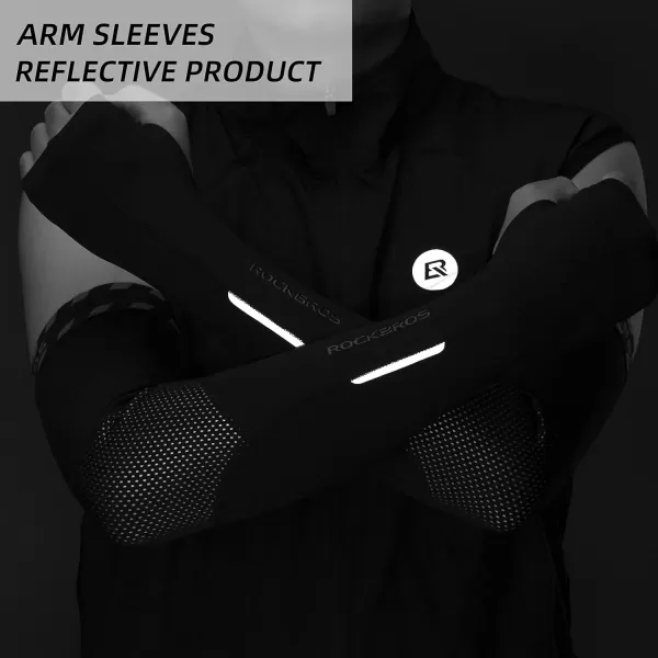 imageROCKBROS Arm Warmers Thermal Arm Sleeves with Thumb Holes for Men Women