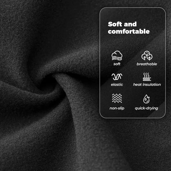 imageROCKBROS Balaclava Mask Cold Weather Motorcycle Helmet Liner Skull Cap Thermal Neck Gaiter Breathable Winter Scarf Mask Cycling Skiing Black