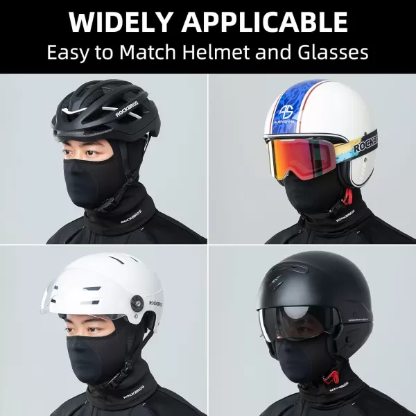 imageROCKBROS Balaclava Ski Mask Thermal Full Face Mask for Cold Weather Windproof Face Cover Under Helmet Wear Neck Warmer for Men Women Head Mask for Motorcycling Cycling Black