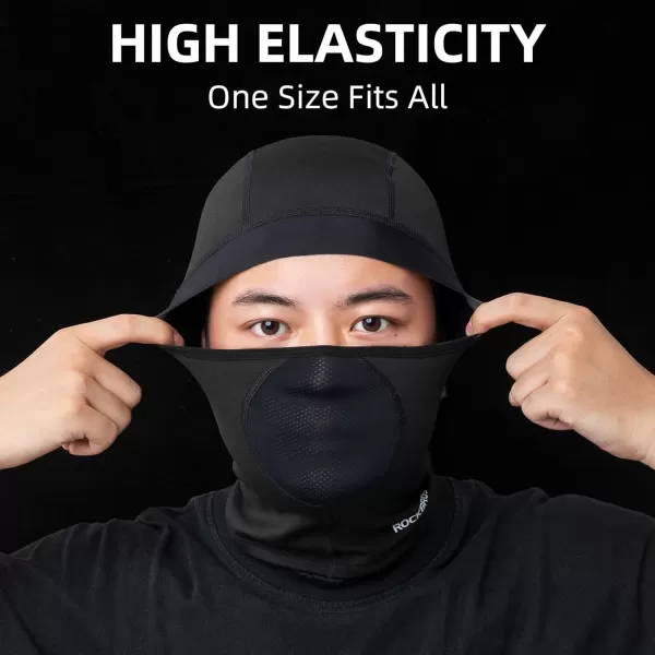 imageROCKBROS Balaclava Ski Mask Thermal Full Face Mask for Cold Weather Windproof Face Cover Under Helmet Wear Neck Warmer for Men Women Head Mask for Motorcycling Cycling Black