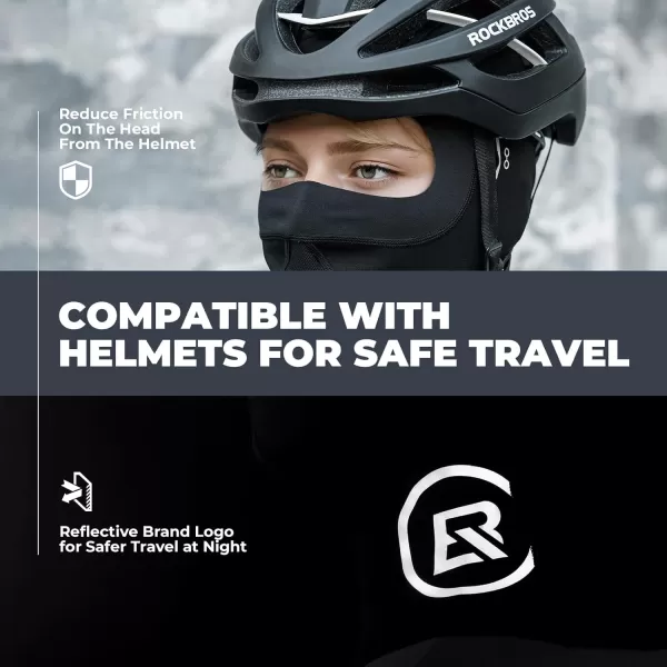 imageROCKBROS Balaclava Ski Mask Thermal Full Face Mask for Winter Face Cover Under Helmet Wear for Men Women Windproof Head Mask Neck Warmer for Cycling Motorcycle Skiing Black