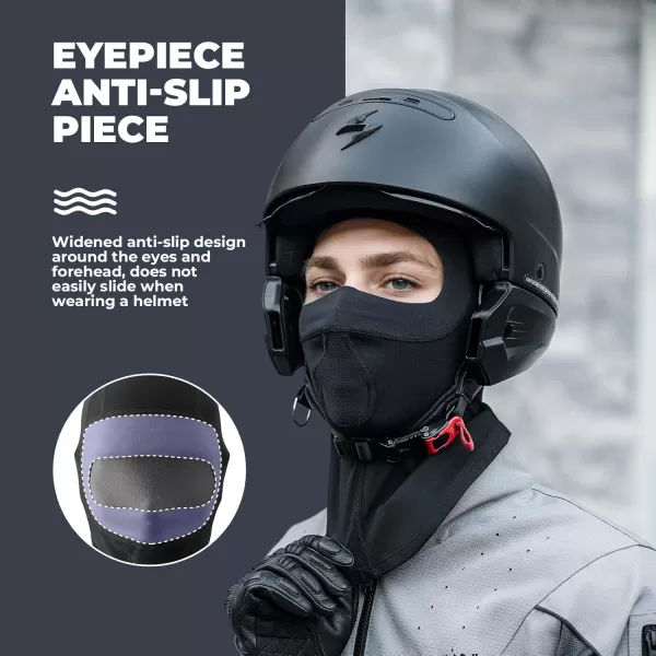 imageROCKBROS Balaclava Ski Mask Thermal Full Face Mask for Winter Face Cover Under Helmet Wear for Men Women Windproof Head Mask Neck Warmer for Cycling Motorcycle Skiing Black