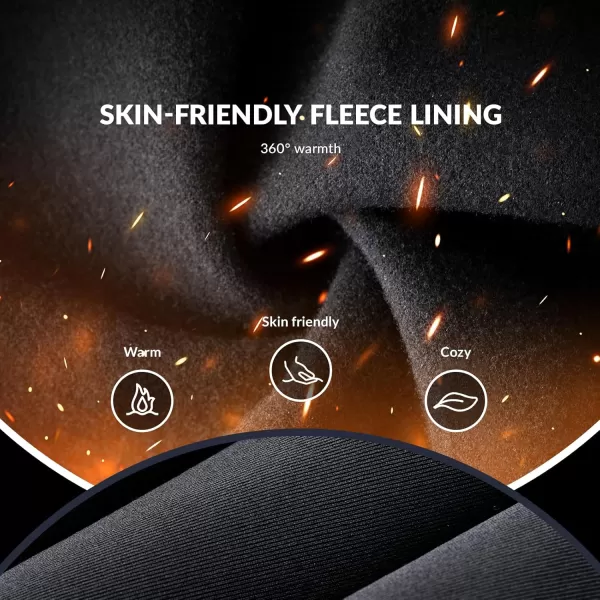 imageROCKBROS Balaclava Ski Mask for Men Winter Neck Warmer Windproof Thermal Scarf Mask for Cycling Motorcycle Black