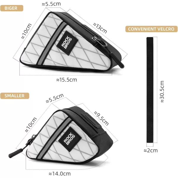 imageROCKBROS Bike Bag Small Tool Bag Bike Frame Pouch Triangle Bike Pouch Waterproof Small Bicycle Bag for Boys Girls Men Women Small Pouch for Road Folding Bike AccessoriesKhaki