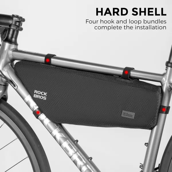 imageROCKBROS Bike Frame Bag Waterproof Top Tube Bike Bag 173Inch 29L Large Capacity Narrow Edge Bicycle Frame Triangle Bag Mountain ampamp Road Bike Accessories