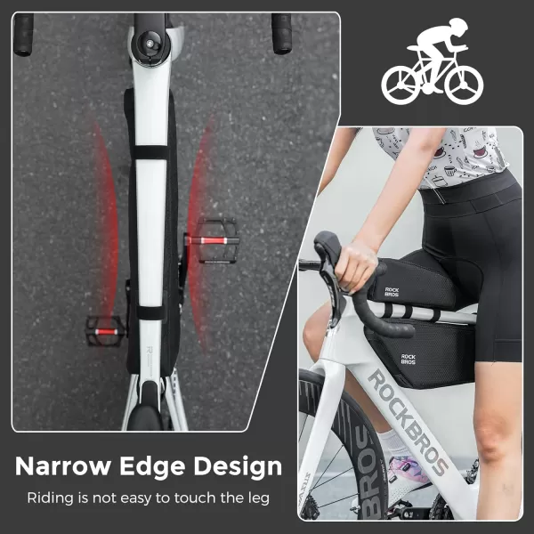 imageROCKBROS Bike Frame Bag Waterproof Top Tube Bike Bag 173Inch 29L Large Capacity Narrow Edge Bicycle Frame Triangle Bag Mountain ampamp Road Bike Accessories