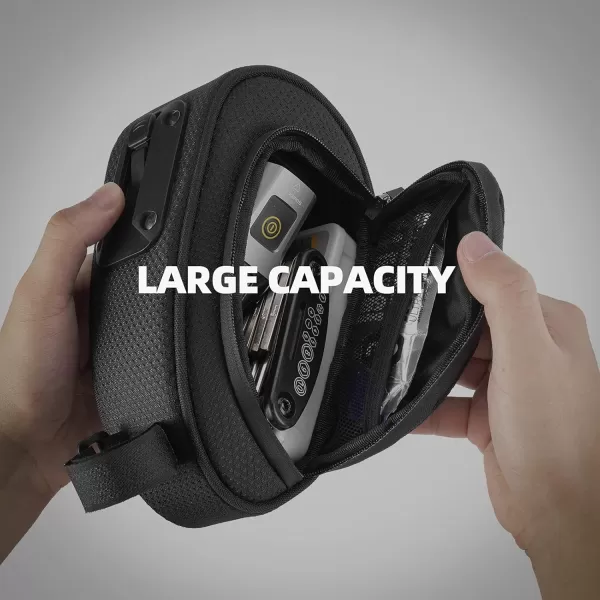 imageROCKBROS Bike Saddle Bag Bike Bag Under Seat Bag Bicycle Seat Pack Pouch for Cycling Adjustable Mounting
