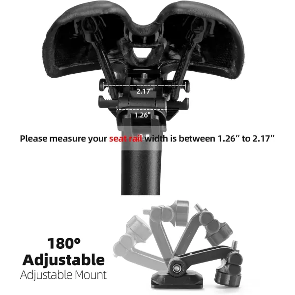 imageROCKBROS Bike Saddle Bag Bike Bag Under Seat Bag Bicycle Seat Pack Pouch for Cycling Adjustable Mounting