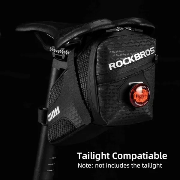 imageROCKBROS Bike Saddle Bag Seat Bag Bike Bag Under Seat 15L Bicycle Bag Cycling Accessories Storage Pouch Bike Wedge Pack for Mountain Road Bike