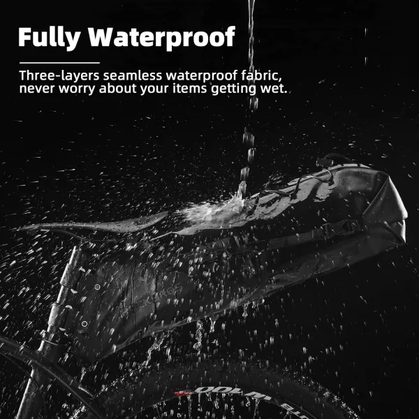 imageROCKBROS Bikepacking Bag Waterproof Bike Saddle Bag Large Capacity Bikepacking Seat Bag Road Mountain Bike Seat Bag Max 10LMax 14L