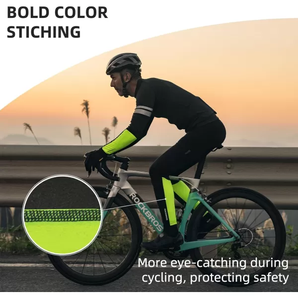 imageROCKBROS Cycling Leg Sleeves for Men Women Thermal Compression Leg Sleeves UV Full Leg Warmers Winter for Running Football