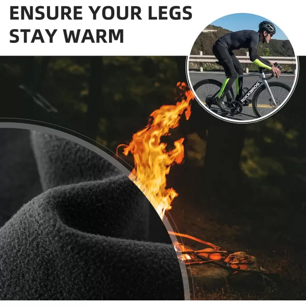 imageROCKBROS Cycling Leg Sleeves for Men Women Thermal Compression Leg Sleeves UV Full Leg Warmers Winter for Running Football
