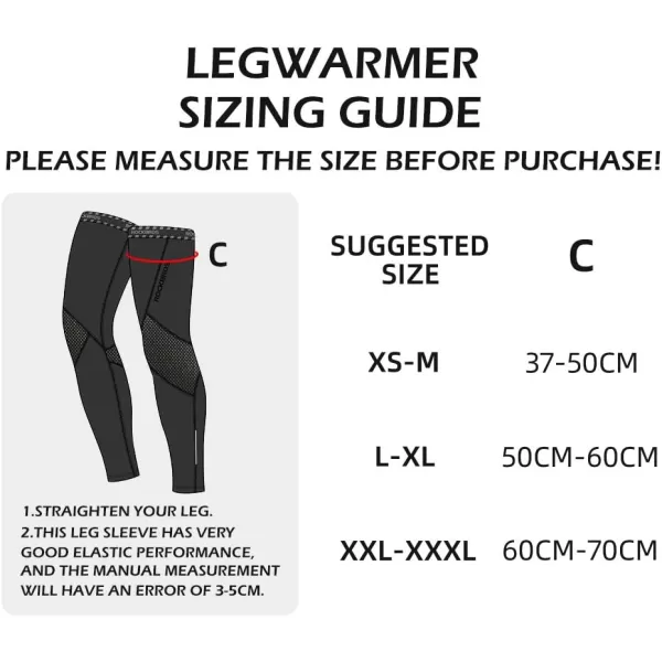 imageROCKBROS Cycling Leg Warmers Thermal Long Leg Sleeves for Men Women Legwarmer