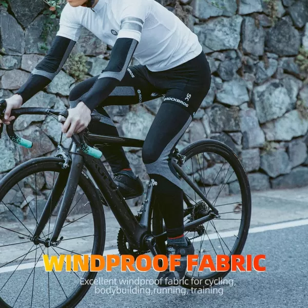 imageROCKBROS Cycling Running Leg Warmers for Men Women Winter Cold Weather Leg Warmer Thermal Fleece Long Leg Sleeves NonSlip