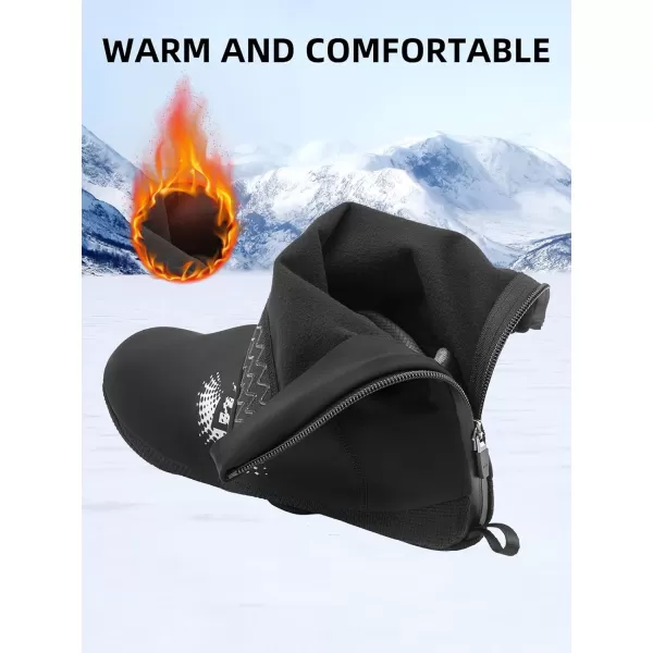 imageROCKBROS Cycling Shoe Covers Winter Thermal Windproof Full Bicycle Overshoes for Men and Women Mountain Road Bike Shoes Water ResistantXSmall WomenXSmall Men