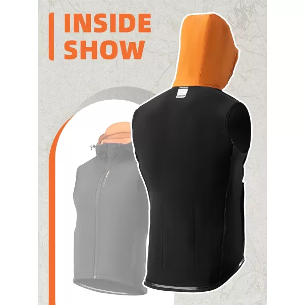imageROCKBROS Cycling Vest Winter Mens Vest Warm Outerwear Vest for Men Fleece Lined Windproof Sleeveless Jacket